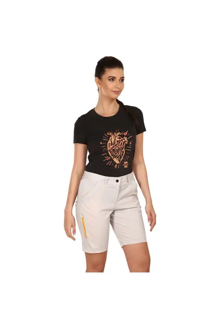 Fotogalerie Dámské outdoorové kraťasy ALARO SHORTS LADY palisander/brick