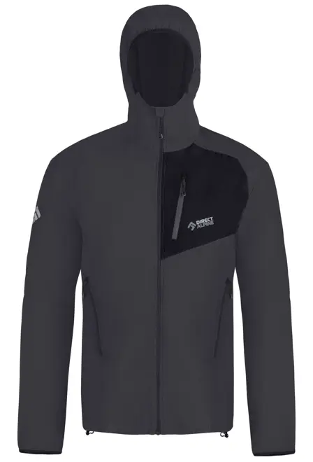 Fotogalerie Pánská outdoorová bunda DRU LIGHT anthracite/black