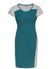 Fotogalerie Dámské bavlněné šaty FLOWY LADY emerald/grey
