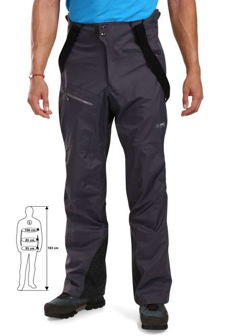Fotogalerie Pánské nepromokavé kalhoty DEAMON PANTS anthracite