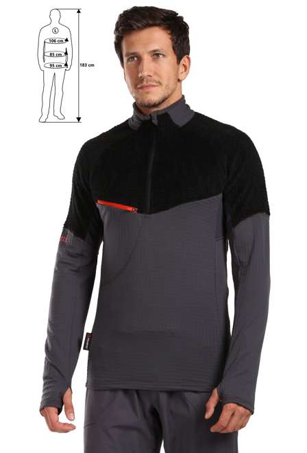 Fotogalerie Pánský pullover  DRAGON PULLOVER black/anthracite