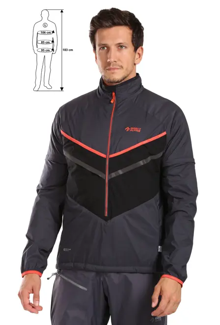 Fotogalerie Pánská péřová bunda PEAK anthracite/black